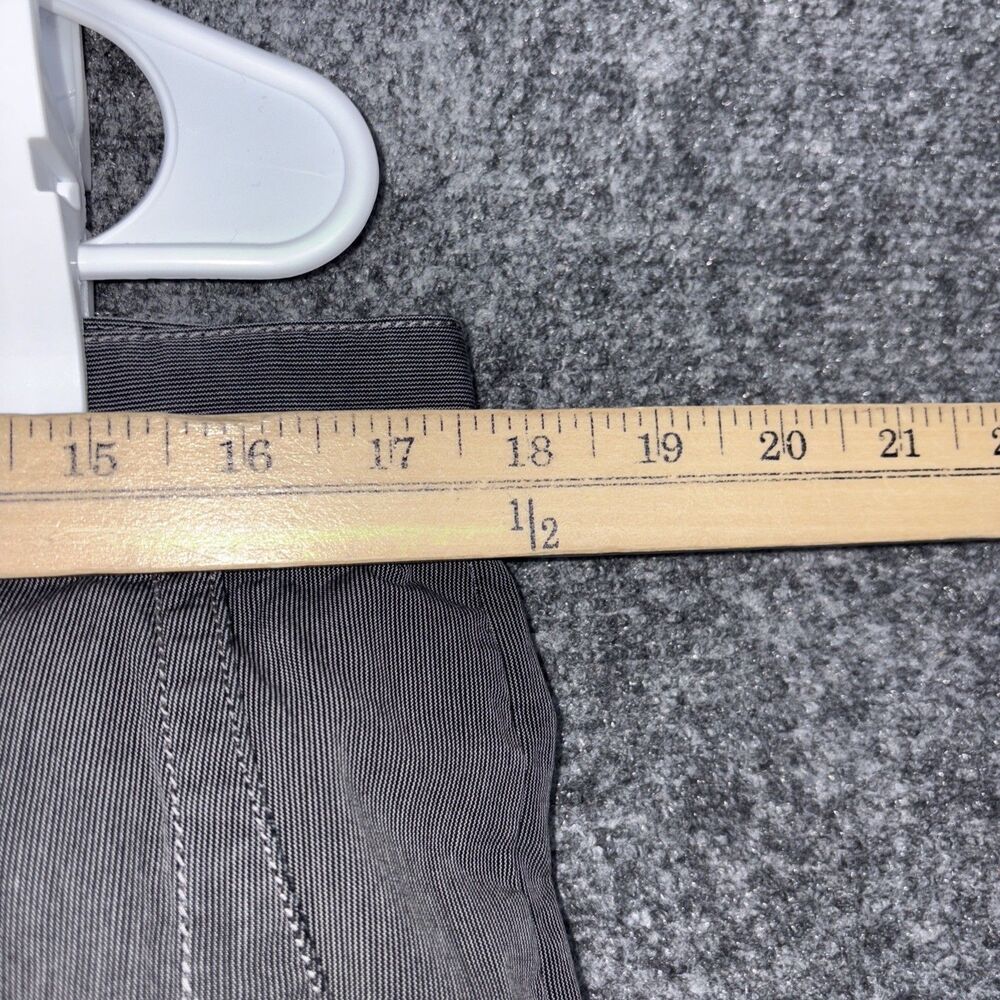 John Varvatos Pants Mens size 35 Gray Casual Straight Lightweight Striped Flawed - Picture 6 of 10
